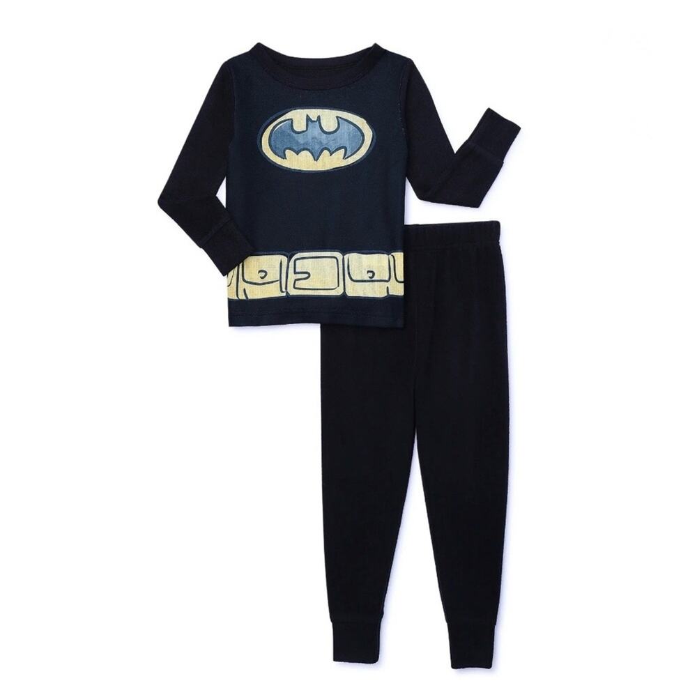Batman Black and Yellow Kids Pajama Set Size 4T (R2)